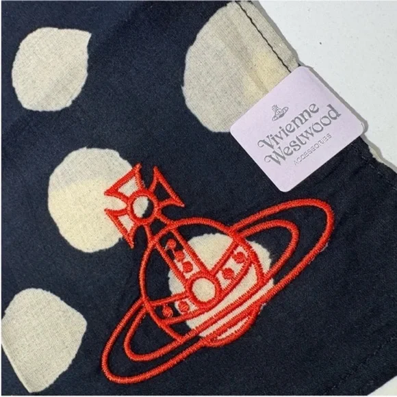 Vivienne Westwood Black Polka Dot Scarf - Picture 4 of 7